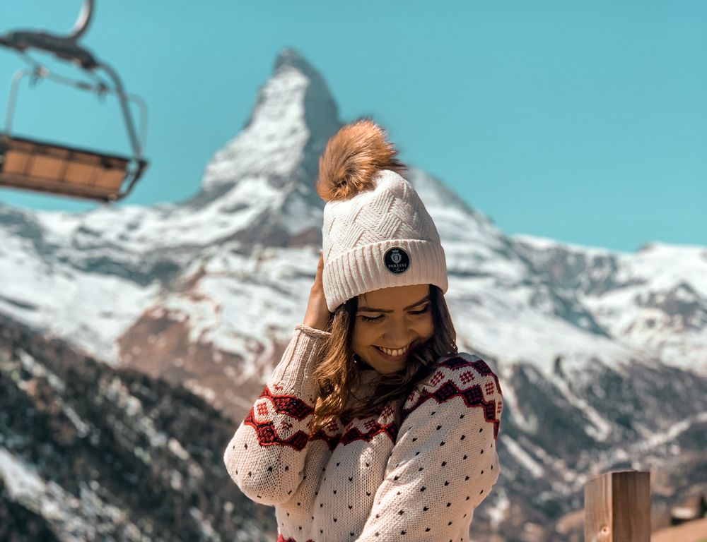 Beanie weiss Lambswool Matterhorn